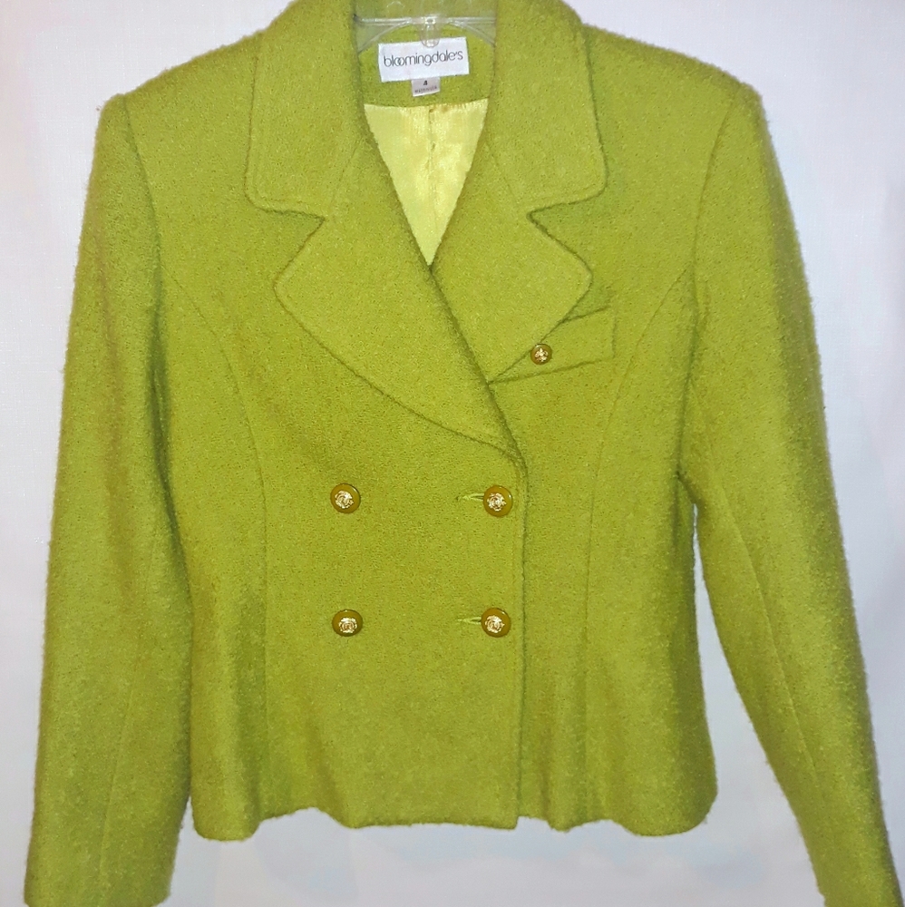 Bloomingdales Wool Blend Double Breasted Blazer